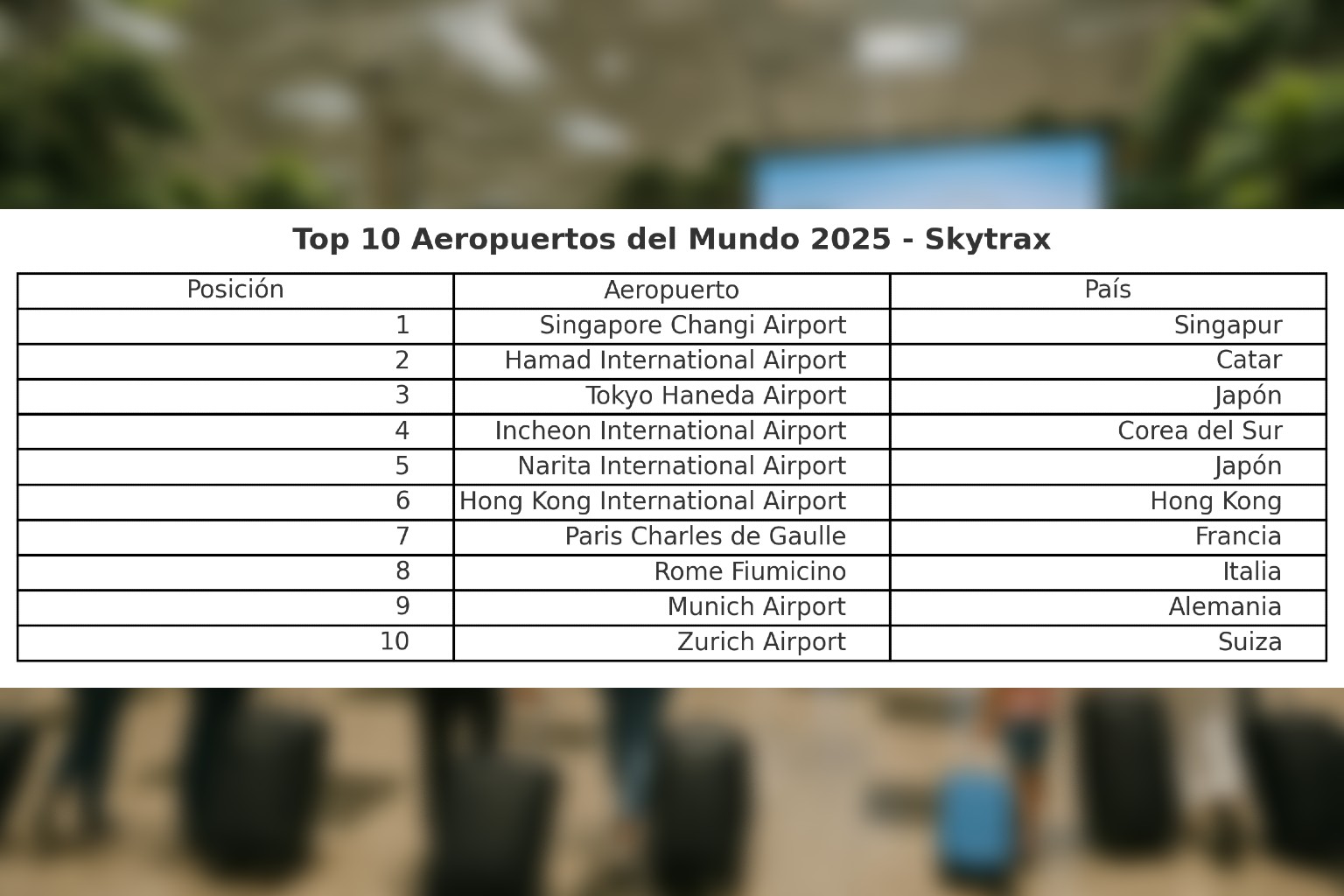 mejores aeropuertos 2025