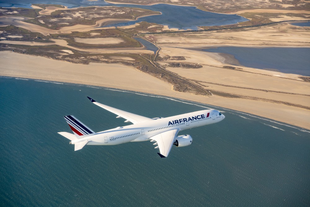 avión de Air France en el aire