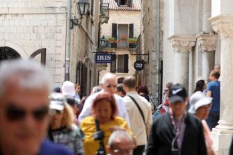 turistas en las calles