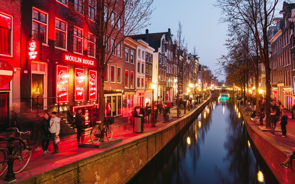 red light district de Amsterdam