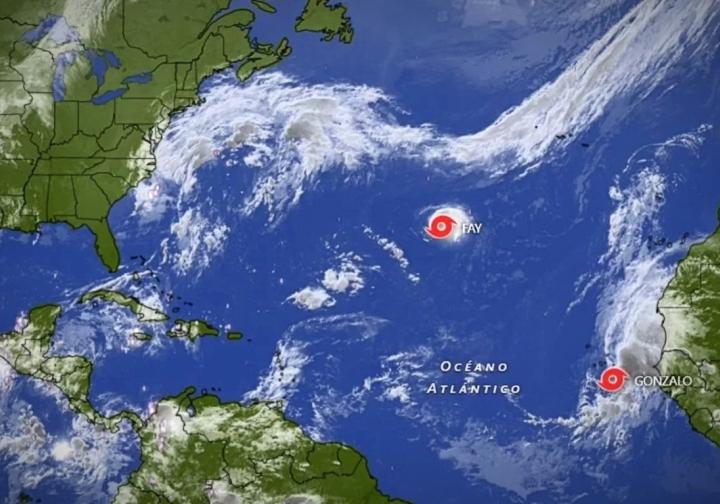 tormentas Fay y Gonzalo