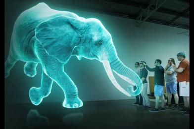 hologramas en museos