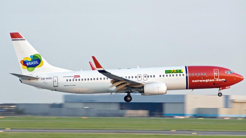 Norwegian primera aerolínea de bajo coste extranjera en operar en Brasil