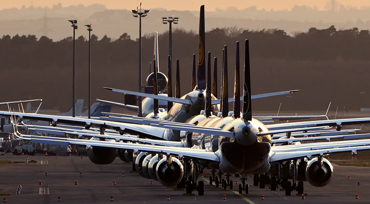 aviones en la pista