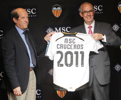 España: MSC Cruceros se compromete a patrocinar al Valencia Club de Fútbol