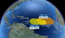 dos ondas tropicales en el Atlántico