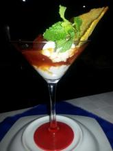 Un postre muy especial para este fin de semana: dulce de tomate con tejas de queso frito