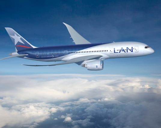 LAN concluye modificaciones en sus aviones Boeing 787 Dreamliner