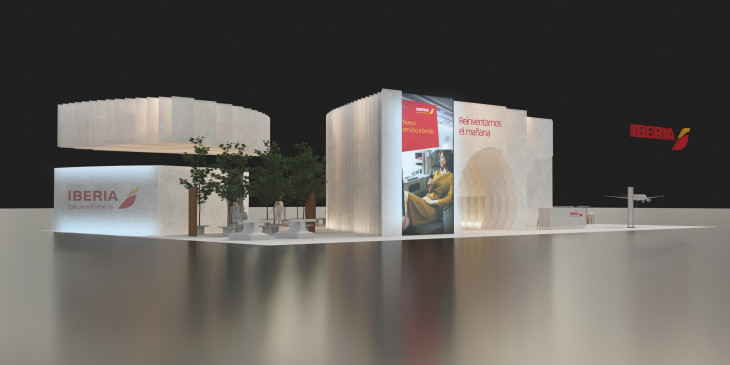 stand de papel de Iberia en FITUR