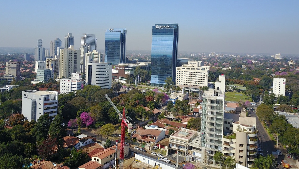 Vista de la ciudad de Asunción, Paraguay 