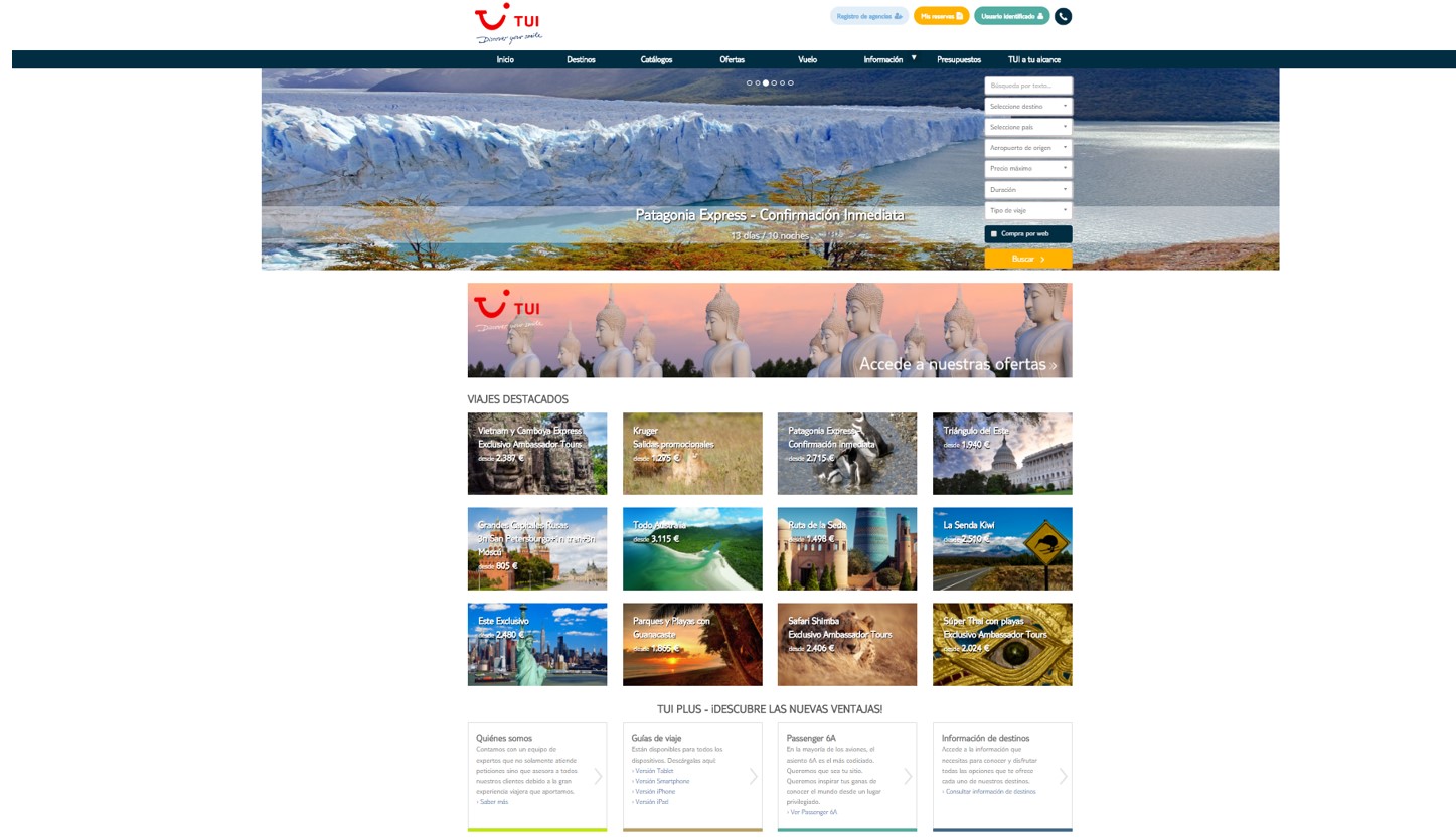 TUI Spain estrena su nueva web de circuitos