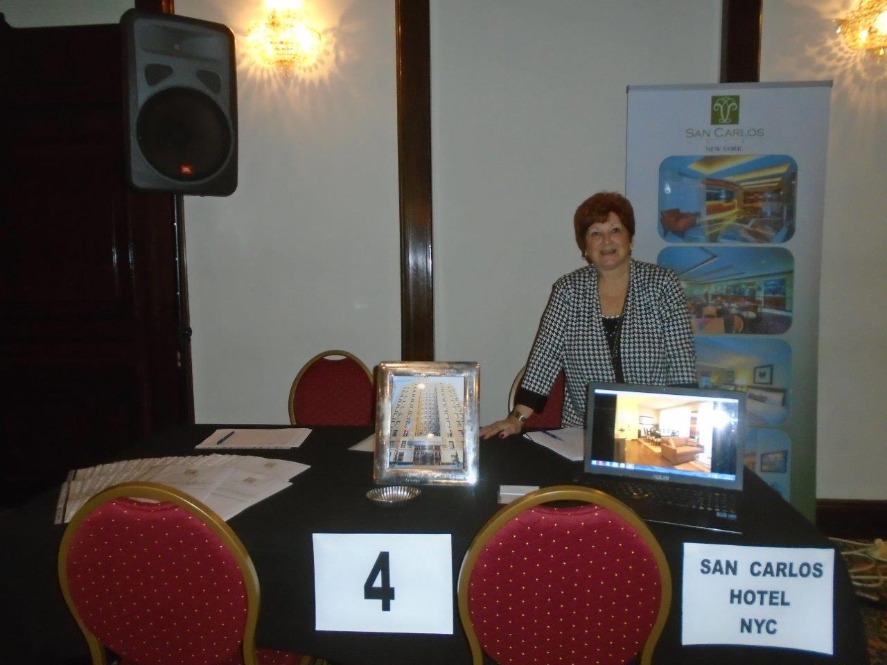 María Shaw RRPP en Uruguay de ECC, representante del San Carlos Hotel de NYC