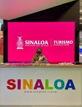 María del Rosario Torres, Secretaria de Turismo de Sinaloa en el marco de la Feria Internacional de Turismo de Madrid. 