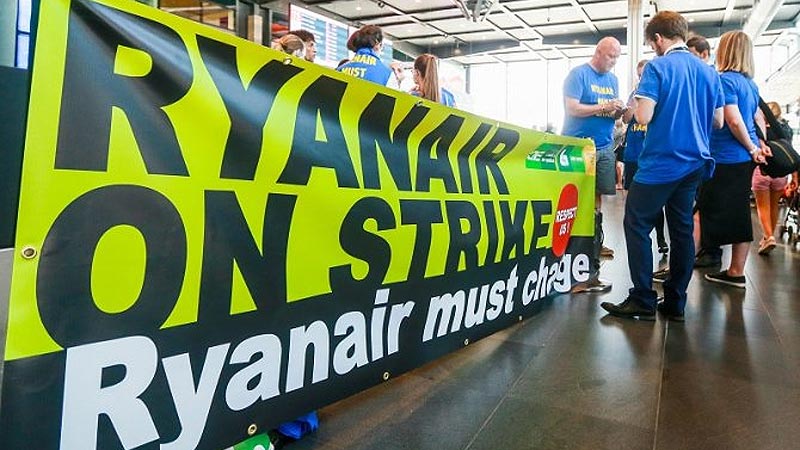 Huelga de pilotos de Ryanair provoca cancelación de 250 vuelos en Alemania