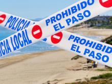 cierre de una playa