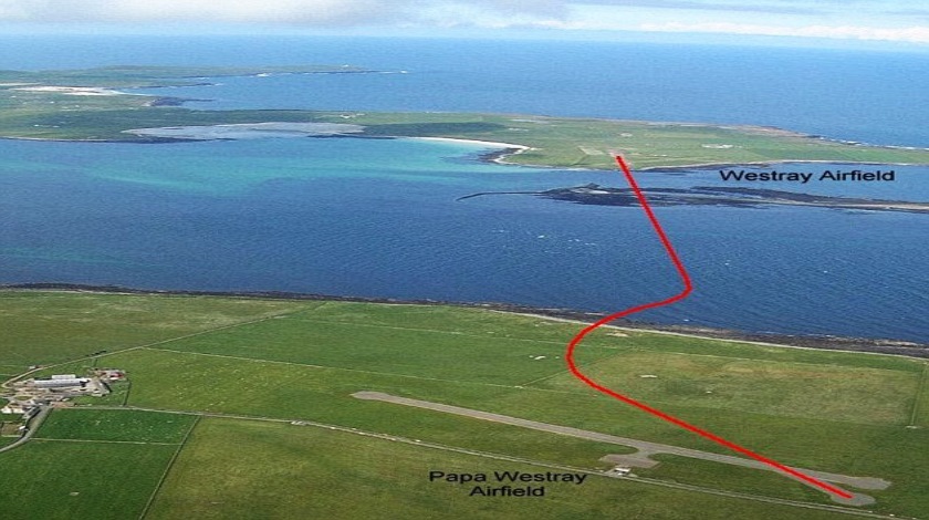 Vista del territorio que cubre el vuelo más corto del mundo