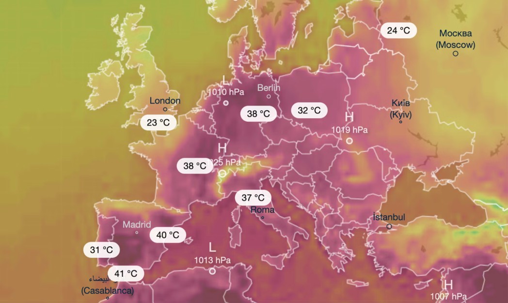 ola de calor en Europa