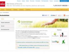 RIU presenta su web de sostenibilidad