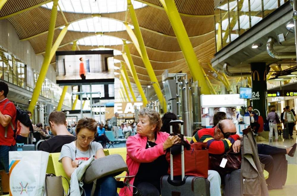 aeropuerto de Madrid, España