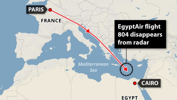 Avión de EgyptAir se estrella en el Mediterráneo