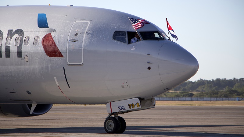 Arriba primer vuelo comercial de Estados Unidos a La Habana