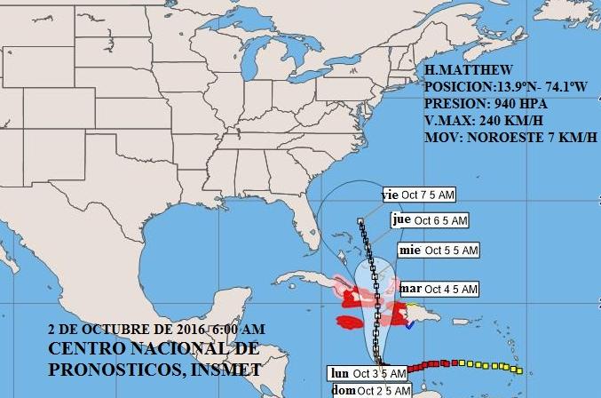  Matthew se mantiene como un huracán intenso