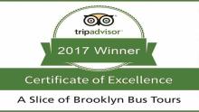 Recibe A Slice of Brooklyn Bus Tours, premio a la excelencia de TripAdvisor
