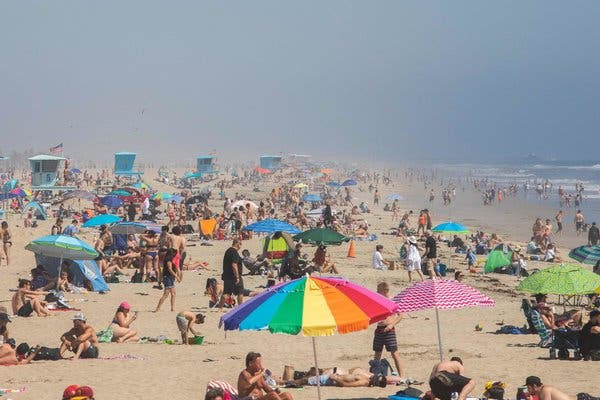 playas repletas en California