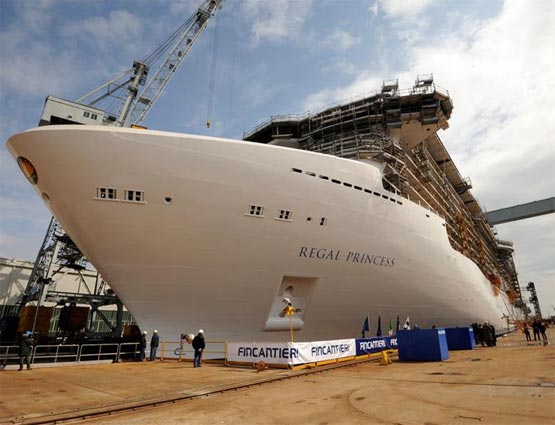 Presentan el barco de cruceros Regal Princess en astilleros de Fincantieri