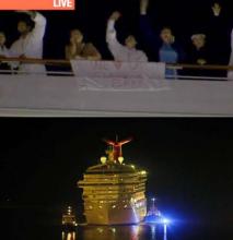 El Carnival Triumph finalmente en puerto: los pasajeros a casa y el barco a evaluación de daños en Mobile