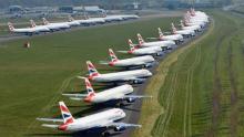 aviones de British Airways en pista