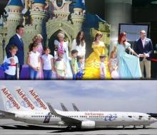 Cinco aviones de Air Europa saludan los 20 años de Disneyland París