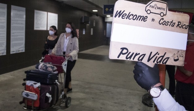 llegada de turistas a Costa Rica