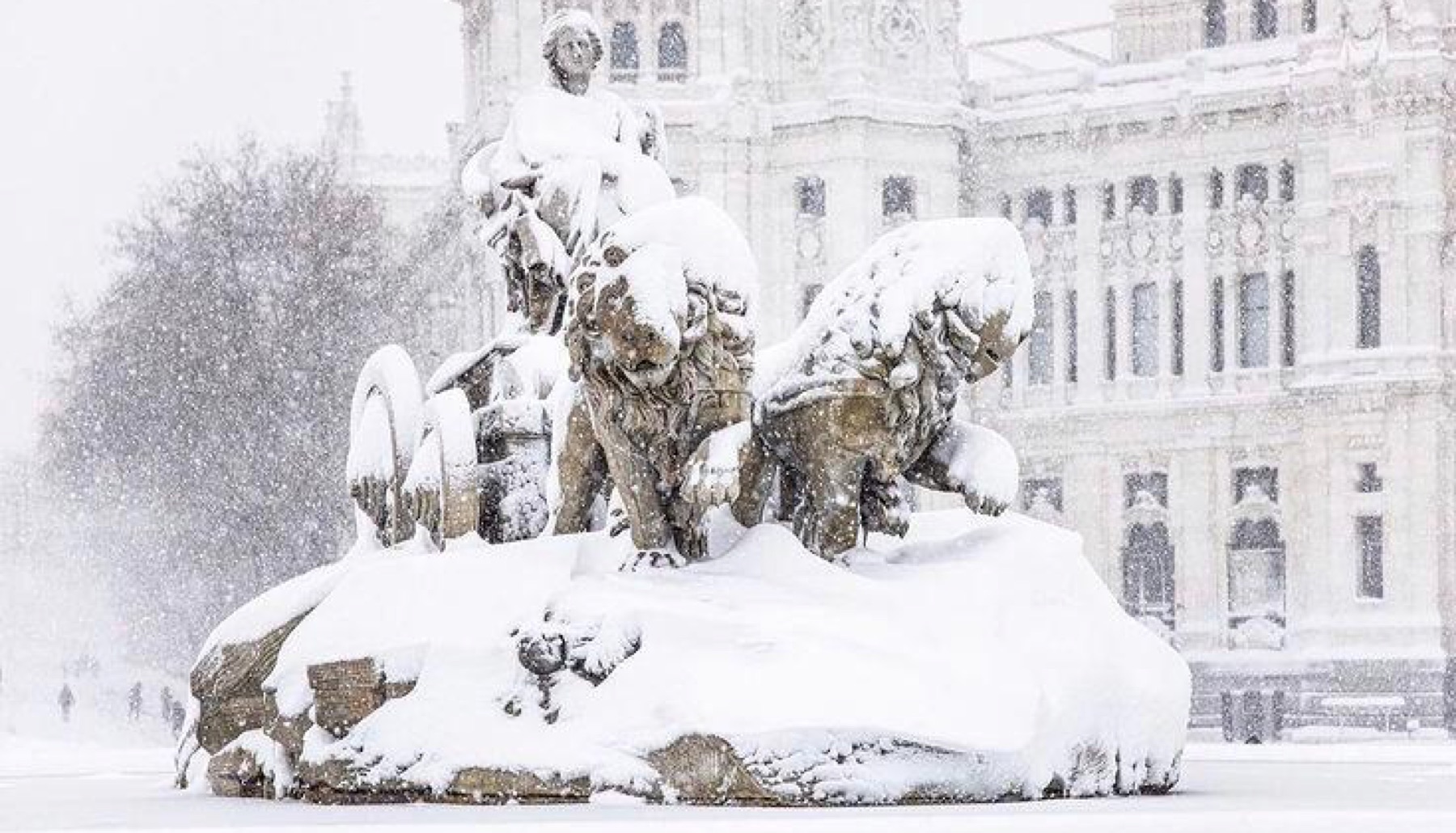 Filomena, Cibeles en Madrid