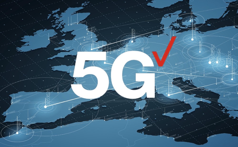 mapa digital de Europa y 5G logo