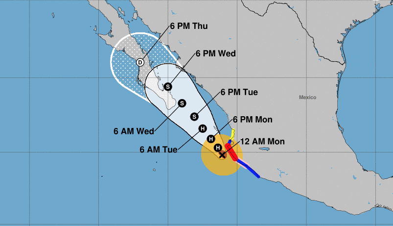 trayectoria del huracán Enrique