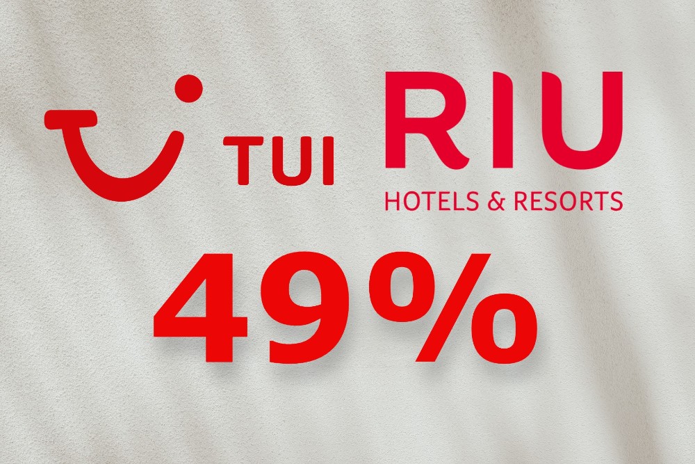 logos de RIU y TUI y 49%