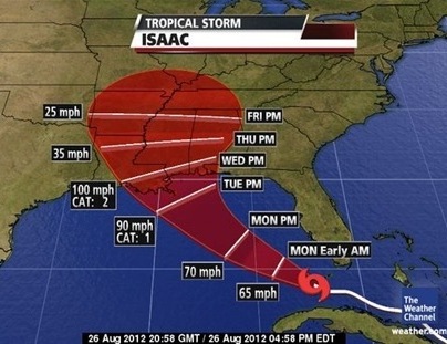 Isaac en el Golfo de México, crece alerta en el sur de Estados Unidos