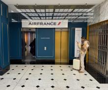 Air France lounge sauna